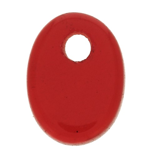 8x6mm imitation gemstone oval Sequin - Hydro Garnet x1