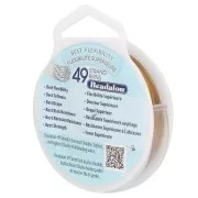 Beading wire 49 strands 0.38 mm - Satin Gold Tone x31m