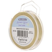 Brass Artistic Wire 0.81 mm -Tarnish Resistant x13.7m|raw }}