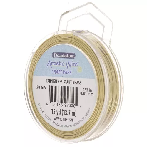 Artistic Wire Brass Wire 0.81 mm - raw, with anti-tarnish treatment x13.7m