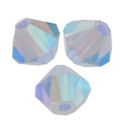 4mm Preciosa Crystal Bicones - MC Bead Rondell - Light Sapphire AB 2x x30|raw }}