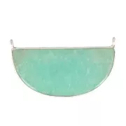33x19mm 925 Sterling Silver Gemstone connector - Amazonite x1