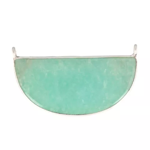 33x19mm 925 Sterling Silver Gemstone connector - Amazonite x1