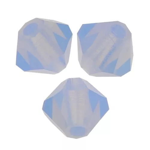 4mm Preciosa Crystal Bicones - MC Bead Rondell - Light Sapphire Opal x30