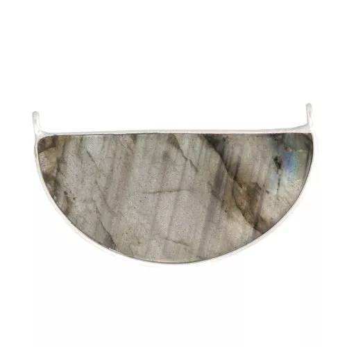 33x19mm 925 Sterling Silver Gemstone connector - Labradorite x1