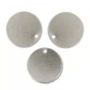 Smooth sequins 12mm Rhodium tone x5