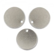 Smooth sequins 10mm Rhodium tone x5