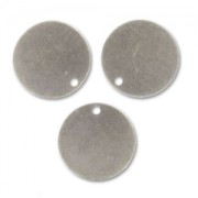 Smooth sequins 10mm Old silver tone x5