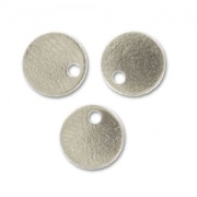 Smooth sequins 6mm Rhodium tone x10