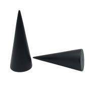 80x30mm Jewellery Display - Cone-shaped wooden ring holder - Black x1