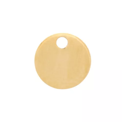 Smooth sequins 6mm fine Gold plated x10