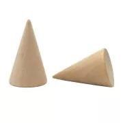 40x25mm Jewellery Display - Cone-shaped wooden ring holder - Natural x1