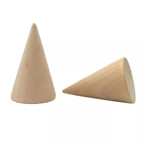40x25mm Jewellery Display - Cone-shaped wooden ring holder - Natural x1