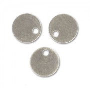 Smooth sequins 6mm Old silver tone x10