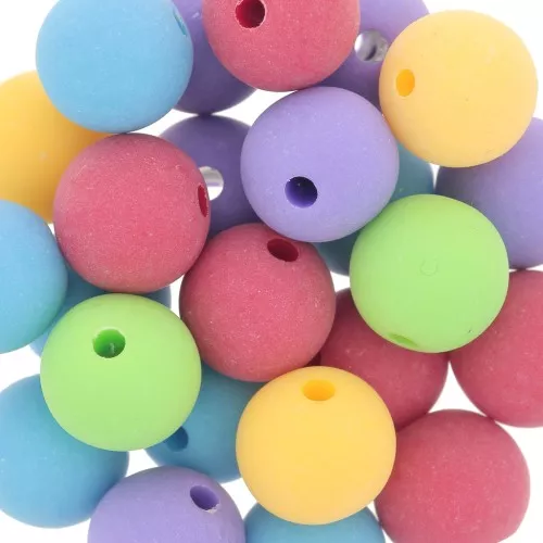 Set of round beads 10mm Mat x25