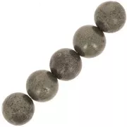 Beads Golden Pyrite round beads 8mm x10