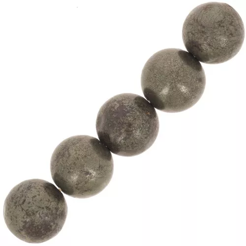 Round beads 8 mm gemstone - Golden Pyrite x10