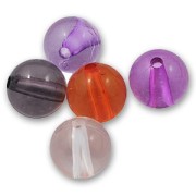 Set of round beads 8mm Transparent x30