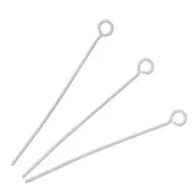 35x0.8mm Stainless steel Eye pins x10