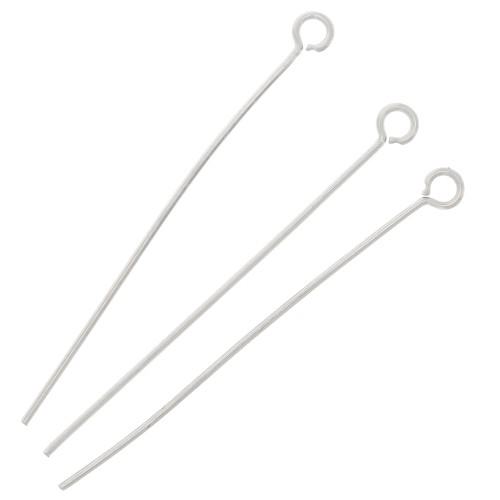 40x0.7mm Stainless steel Eye pins x10