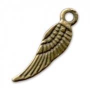 Wing charms 19mm Bronze tone x4