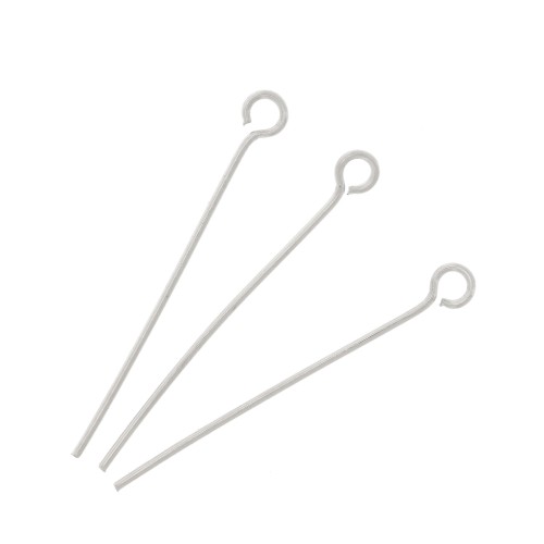30x0.7mm Stainless steel Eye pins x10