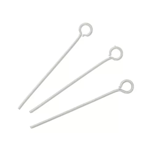 25x0.7mm Stainless steel Eye pins x10
