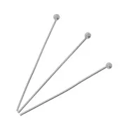 30x0.6mm Stainless steel ball pins x10