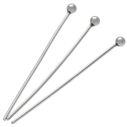 25x0.6mm Stainless steel ball pins x10