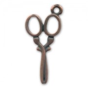 Scissors charm 30mm Old copper tone x1|raw }}