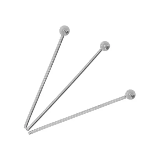 20x0.6mm 304 Stainless steel ball pins x10