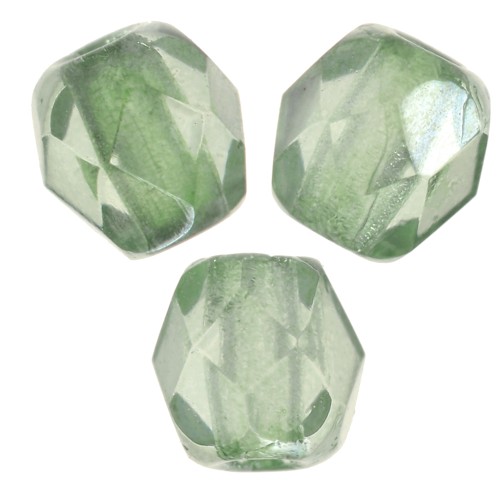 3mm Faceted beads - Crystal Mint Luster x50