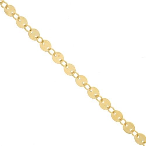 4mm Gold filled Fancy disc Chain x20cm