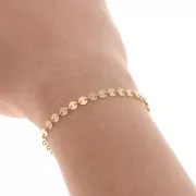 4mm Gold filled Fancy disc Chain x20cm