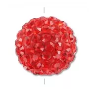 Plasticine round bead rhinestones 10mm Light Siam x1