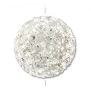 Plasticine round bead rhinestones 10mm Crystal x1