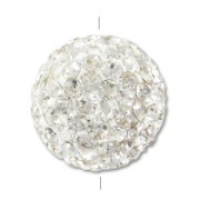 Plasticine round bead rhinestones 8mm Crystal x1|raw }}