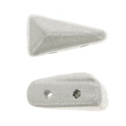 5x8mm Vexolo Glass beads - Silver Mat x30
