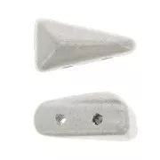 5x8mm Vexolo Glass beads - Silver Mat x30