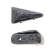 5x8mm Vexolo Glass beads - Jet Hematite x30