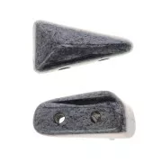 5x8mm Vexolo Glass beads - Jet Hematite x30