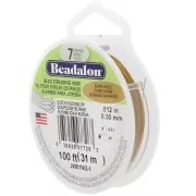 Beading wire 7 strands 0.30mm Satin Gold x31 m