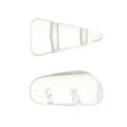 5x8mm Vexolo Glass beads - Crystal x30