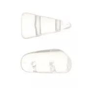 5x8mm Vexolo Glass beads - Crystal x30