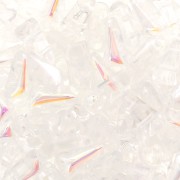 5x8mm Vexolo Glass beads - Crystal AB x30|raw }}