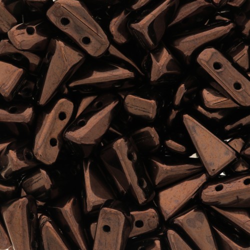 5x8mm Vexolo Glass beads - Dark Bronze x30