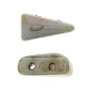 5x8mm Vexolo Glass beads - Marbled Green x30