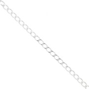 5mm 925 Sterling Silver Curb Chain x 20cm|raw }}