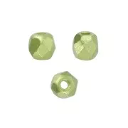 2mm Faceted beads (True 2) Alabaster Pastel Olivine x50