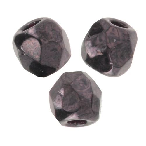 2mm Faceted beads (True 2) Jet Lila Vega Luster x50